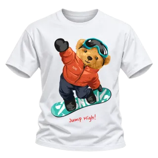 Мече на сноуборд Jump high върху Тениска