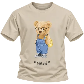 Мече Nerd върху Тениска