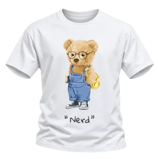 Мече Nerd върху Тениска