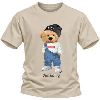 Мече Out Going върху Тениска