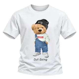 Мече Out Going върху Тениска