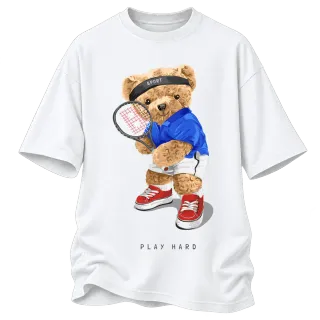 Мече play hard тенис върху Овърсайз