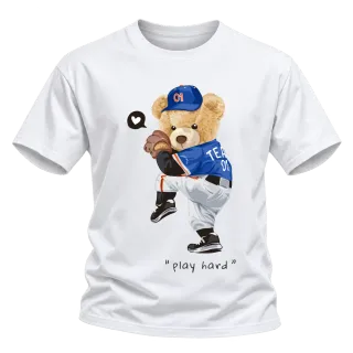 Мече play hard бейзбол върху Тениска