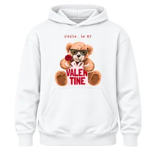 Мече please be my Valentine върху Худи