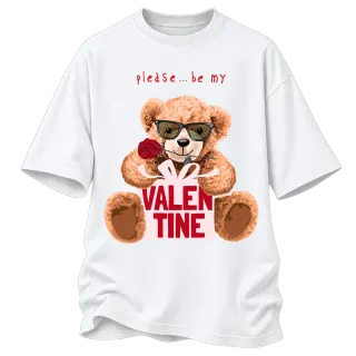 Мече please be my Valentine върху Овърсайз