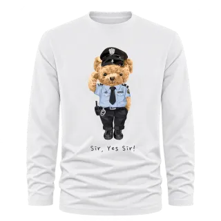 Мече полицай Sir, Yes Sir! върху Тениска с дълъг ръкав