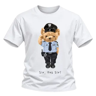 Мече полицай Sir, Yes Sir! върху тениска