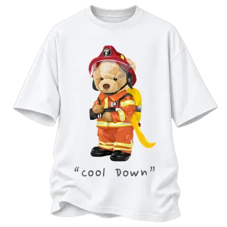 Мече пожарникар Cool Down върху Овърсайз