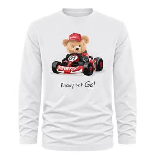 Мече Ready Set Go върху Тениска с дълъг ръкав