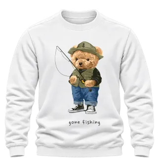 Мече рибар gone fishing върху Блуза