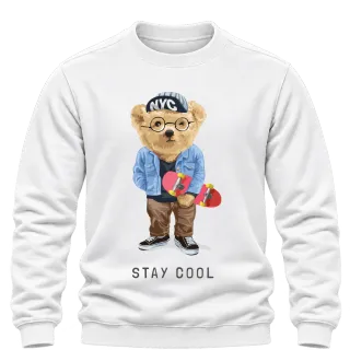 Мече скейтър Stay Cool върху Блуза