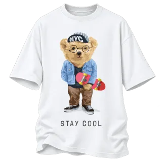 Мече скейтър Stay Cool върху Овърсайз