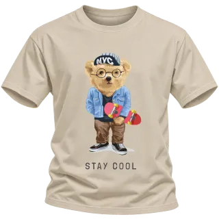 Мече скейтър Stay Cool върху Тениска