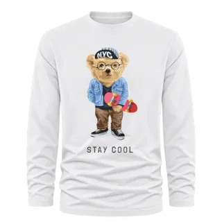 Мече скейтър Stay Cool върху Тениска с дълъг ръкав