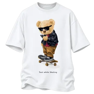 Мече скейтър Text While Skating върху Овърсайз