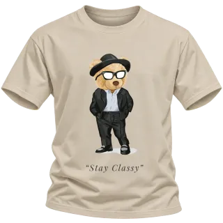 Мече Stay Classy върху Тениска