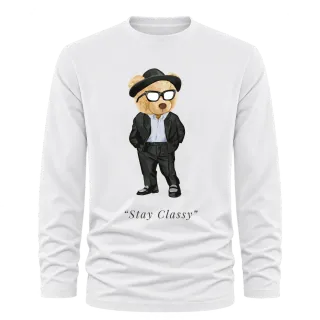 Мече Stay Classy върху Тениска с дълъг ръкав