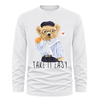 Мече Take It Easy върху Тениска с дълъг ръкав
