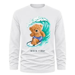 Мече Wave Rider върху Тениска с дълъг ръкав