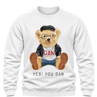 Мече Yes You Can върху Блуза