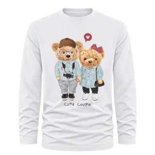 Мечета Cute Couple върху Тениска с дълъг ръкав