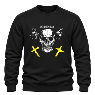 Memento Mori с череп и жълти кръстове върху Блуза