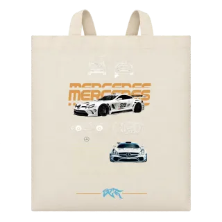 Mercedes AMG състезателен автомобил върху Чанта