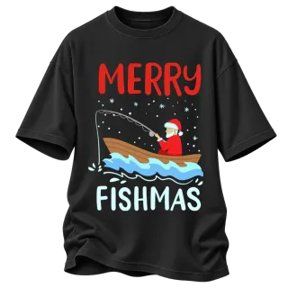 Merry Fishmas с Дядо Коледа върху Овърсайз