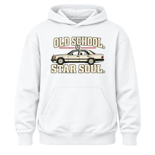 Old School Mercedes Star Soul върху Худи