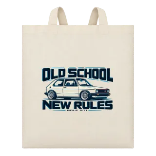 Old School New Rules Golf GTI върху Чанта