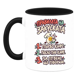 Правилата на закуската върху Чаша