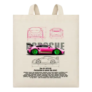 Розово Porsche с неонови джанти върху Чанта