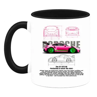 Розово Porsche с неонови джанти върху Чаша