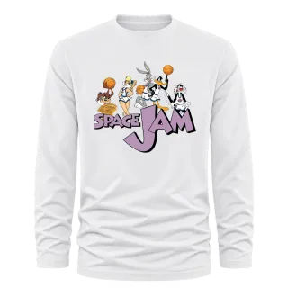 Space Jam баскетбол върху Тениска с дълъг ръкав