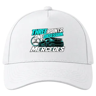 Three Points One Obsession Mercedes върху Шапка