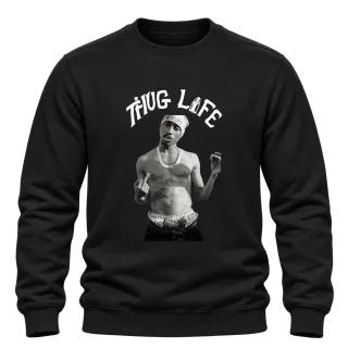 Thug Life 2Pac Middle Finger върху Блуза