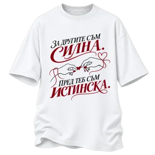 За другите съм Силна. Пред теб съм Истинска. върху Овърсайз