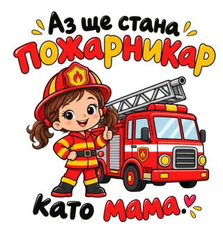 Бъдещ пожарникар като мама