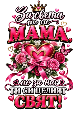 За нас ти си целият свят, мамо