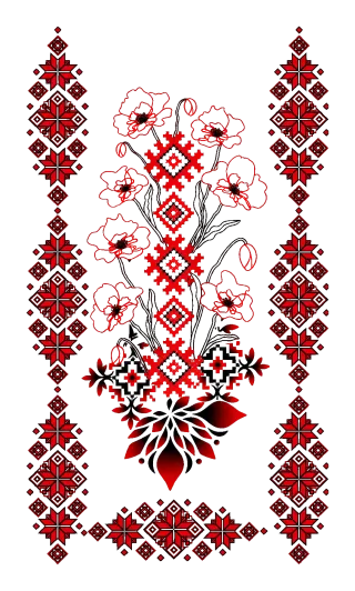 Българска шевица „Червени макове“