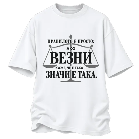 Правилото на Везните върху Овърсайз — Бяло