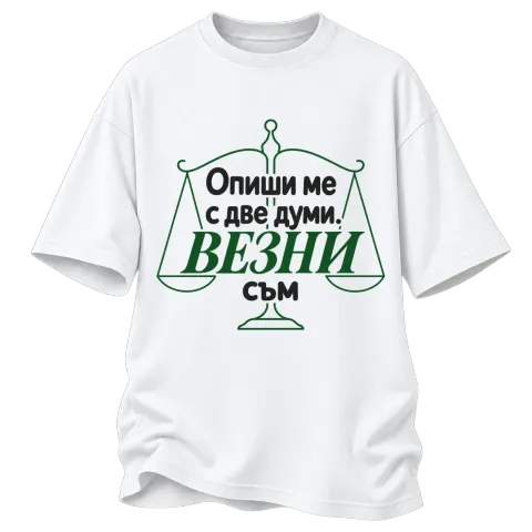 Опиши ме с две думи Везни съм върху Овърсайз — Бяло