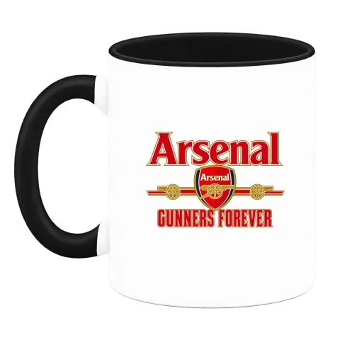 Arsenal Gunners Forever върху Чаша — Черна