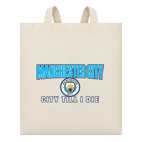 Манчестър Сити City Till I Die върху Чанта — Бежово