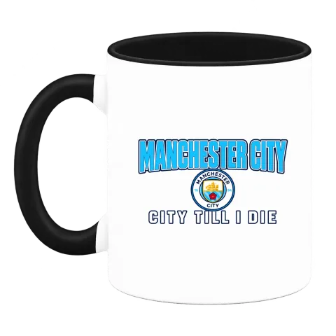 Манчестър Сити City Till I Die върху Чаша — Черна