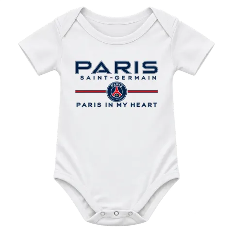 Paris Saint-Germain PARIS IN MY HEART върху Боди — Бяло