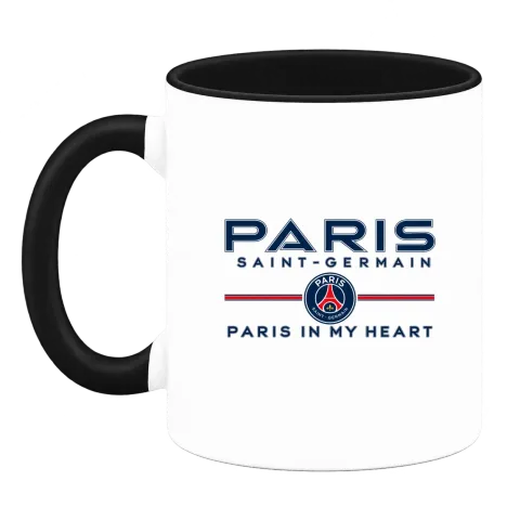 Paris Saint-Germain PARIS IN MY HEART върху Чаша — Черна