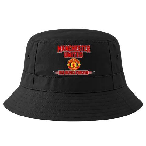 MANCHESTER UNITED RED DEVILS FOREVER върху Идиотка — Черно