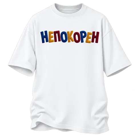 Непокорен върху Овърсайз — Бяло