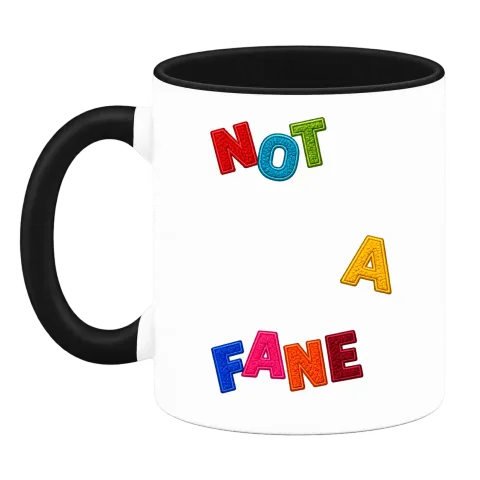 NOT A FANE върху Чаша — Черна